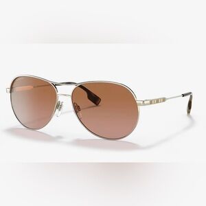 Burberry Aviator Pilot Sunglasses Unisex B3122 Pilot gold brown Brat Summer